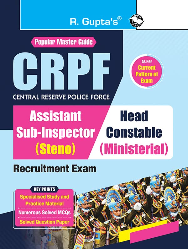 R Gupta CRPF Assistant Sub Inspector Steno and Head Constable Ministerial Recruitment Exam Guide English Medium