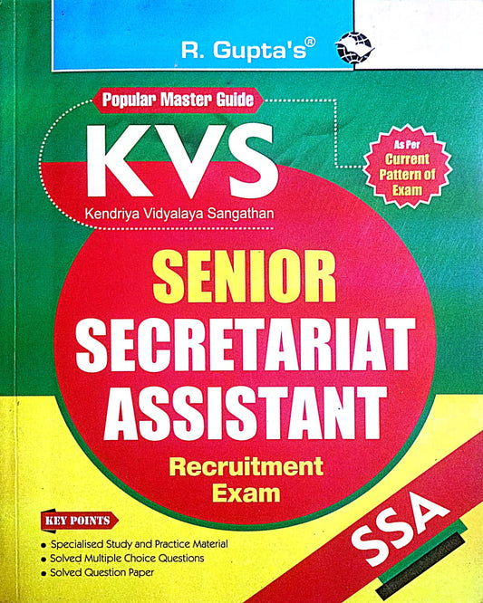 R Gupta KVS SSA Senior Secretariat Assistant Recruitment Exam 2025 Popular Master Guide English Medium As Per Current Pattern of Exam