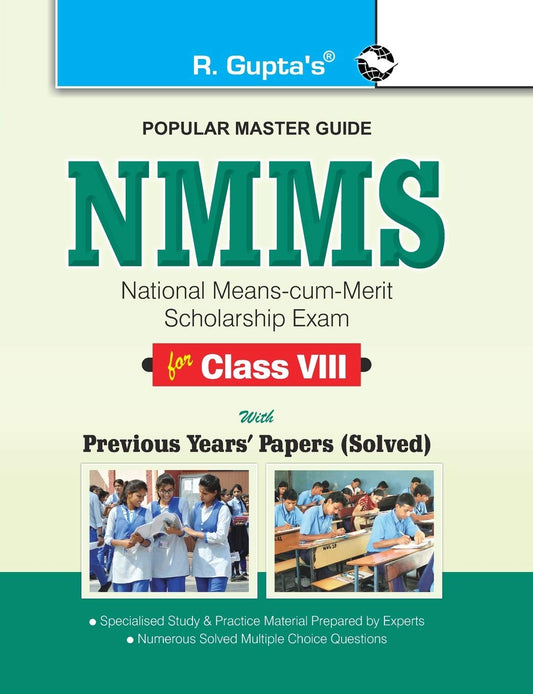 R Gupta NMMS National Means cum Merit Scholarship Exam for Class 8 Popular Master Guide With Previous Years Solved Papers English Medium