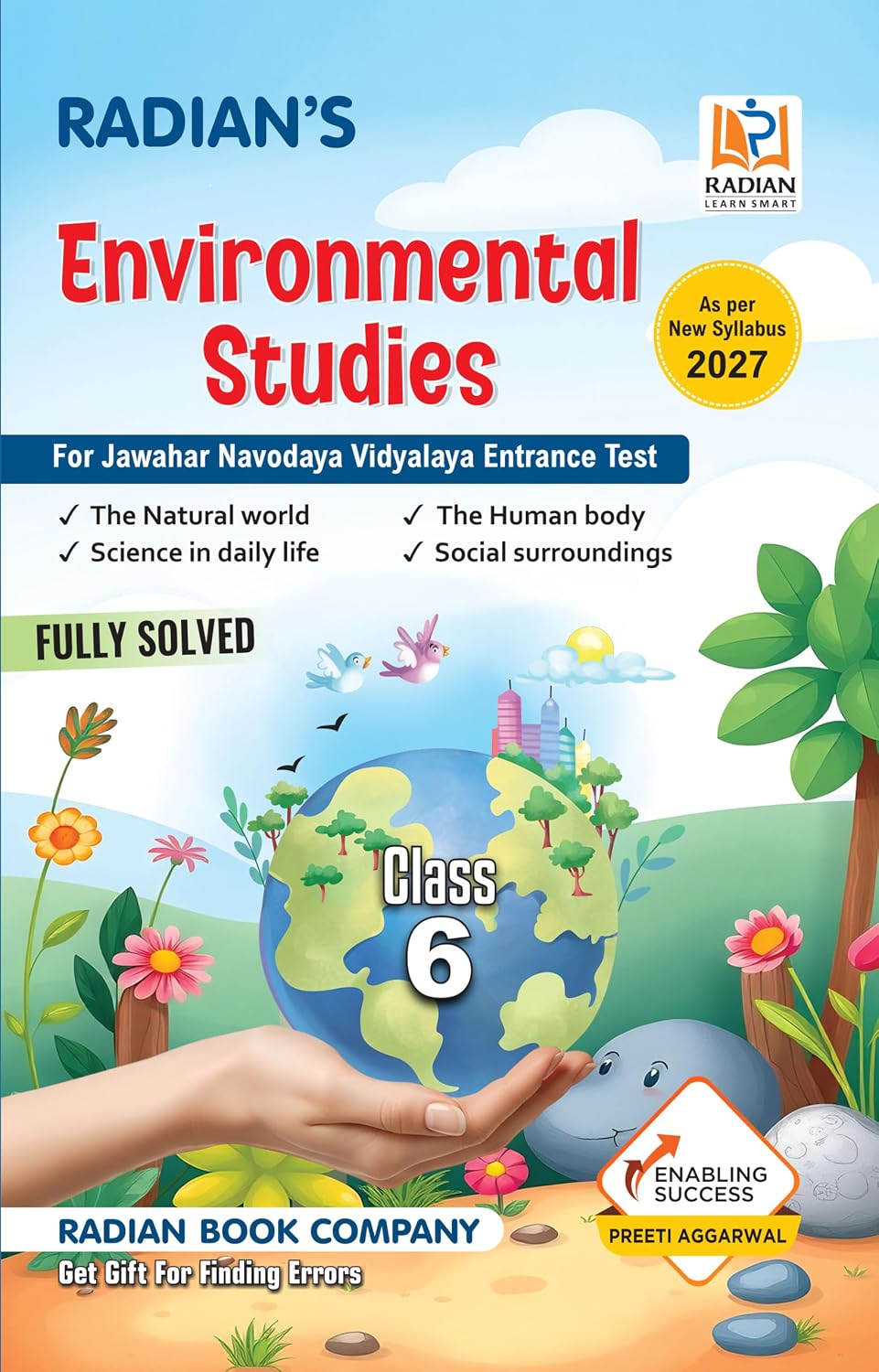 Radian Environmental Studies EVS Book for Jawahar Navodaya Vidyalaya JNV Class 6 Entrance Exam 2027 Fully Solved English Medium Based on Latest Syllabus
