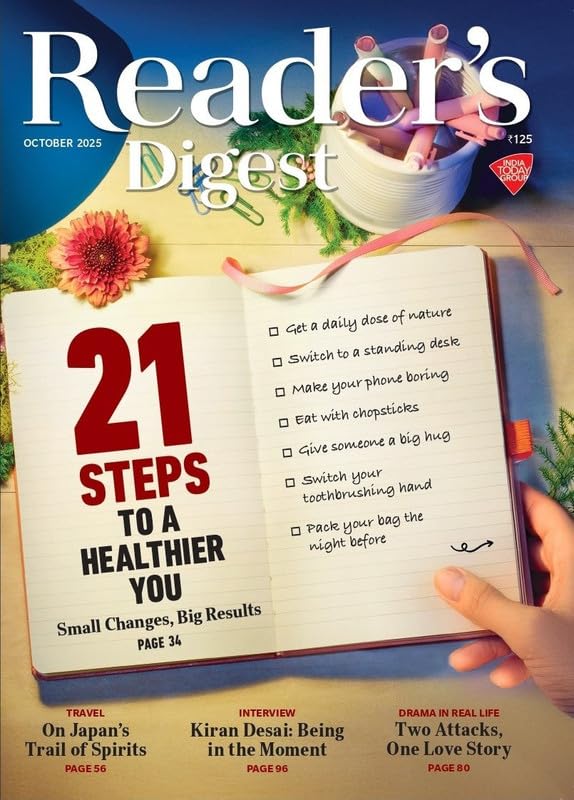 Reader's Digest October 2025 English Monthly Magazine 21 Steps To A Healthier You