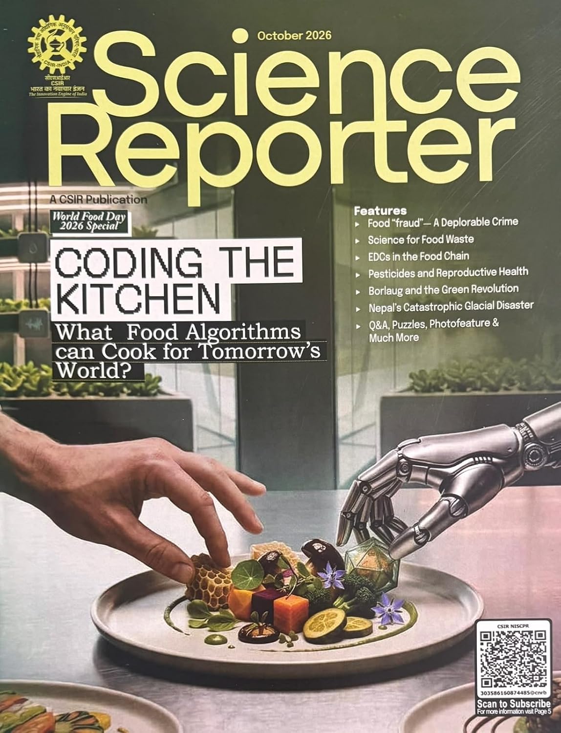 Science Reporter Magazine October 2026 | Coding The Kitchen Special