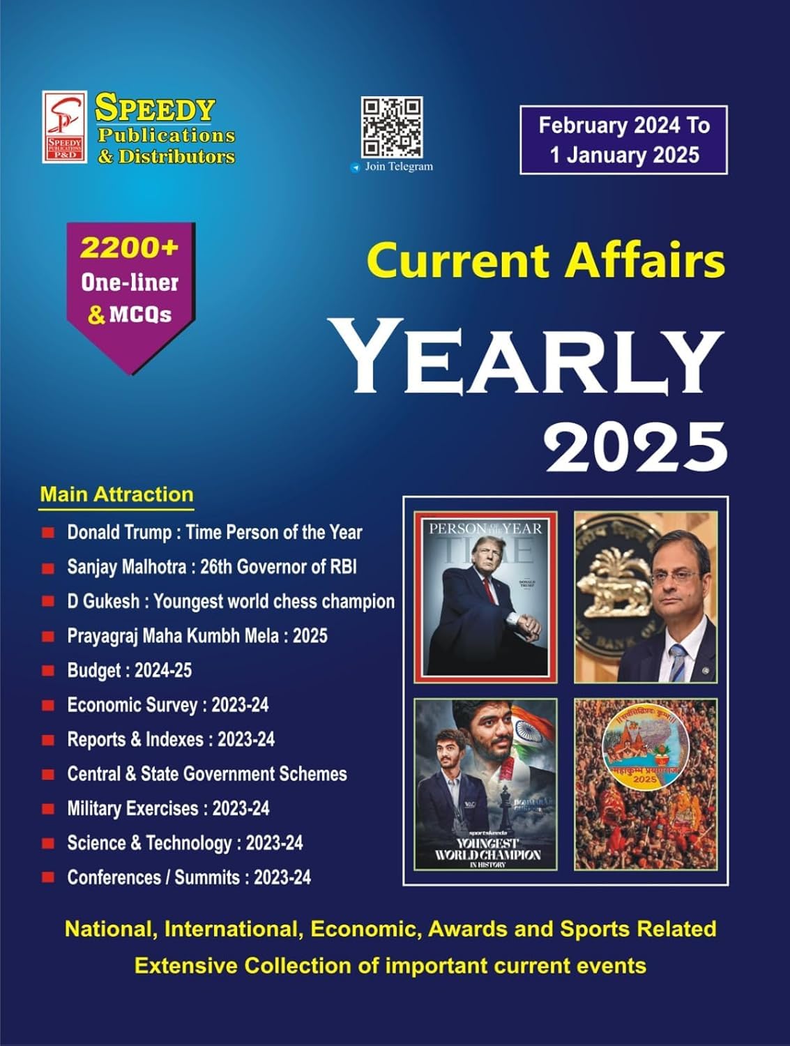 Speedy Current Affairs Yearly January 2025 English Monthly Magazine February 2024 to 1 January 2025