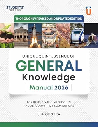 Unique General Knowledge Manual 2026 by J.K. Chopra GK Book In English