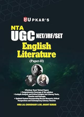 Upkar NTA UGC NET JRF SET English Literature Paper 2 With Previous Years Solved Papers By Hira Lal Choudhary Latest Edition 2025-2026