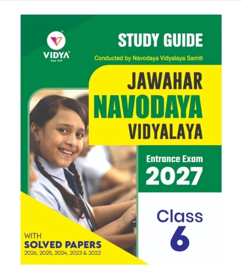 Vidya Jawahar Navodaya Vidyalaya Entrance Exam 2027 Class 6 Study Guide with Solved Papers English Medium