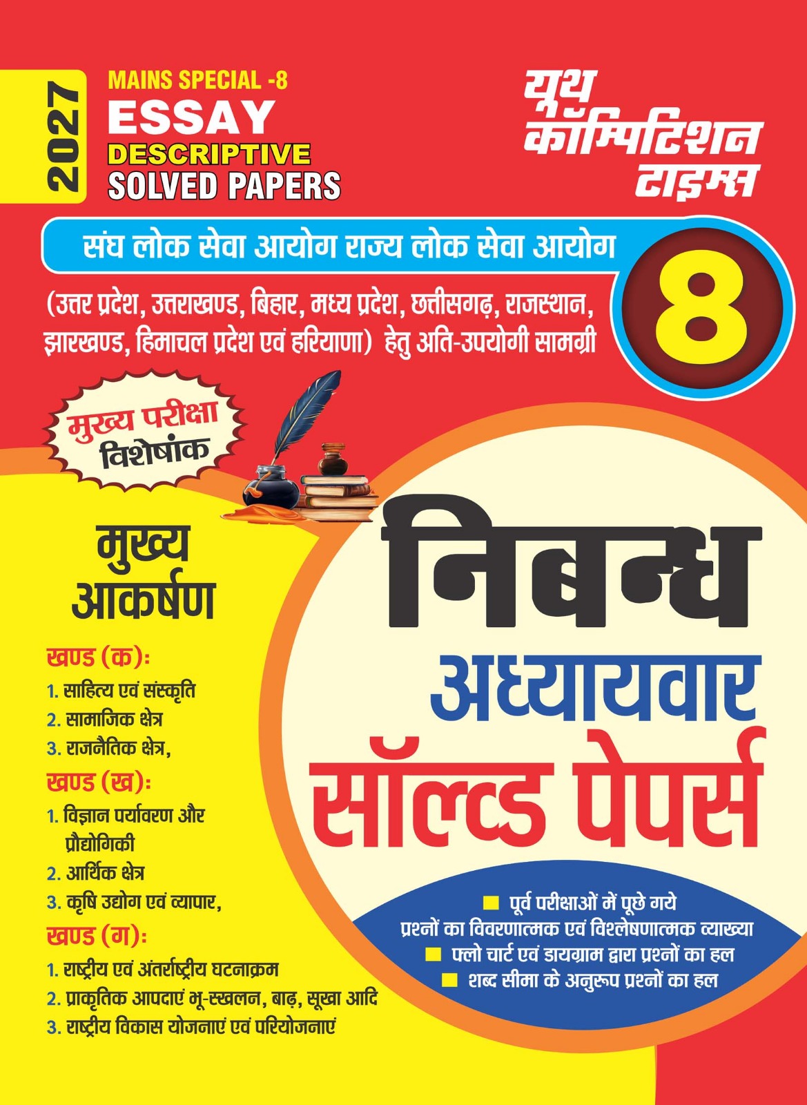 Youth Mains Special 8 Essay Nibandh 2027 Descriptive Solved Papers Hindi Medium