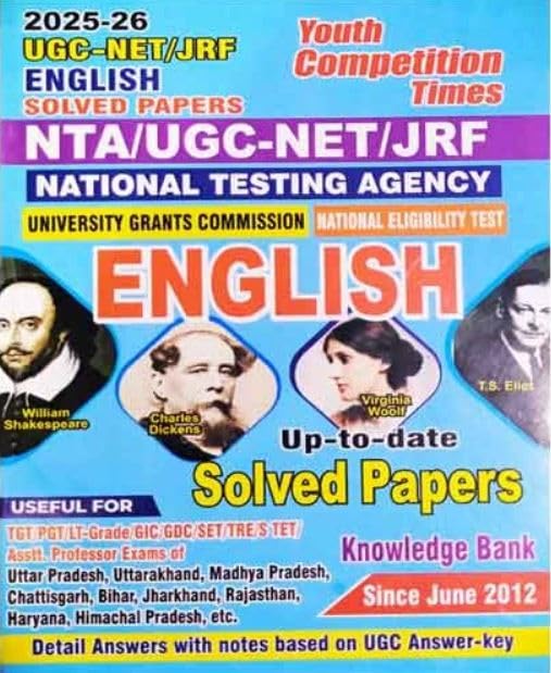 Youth NTA UGC NET JRF 2025-2026 Exam English Solved Papers Up to Date Knowledge Bank