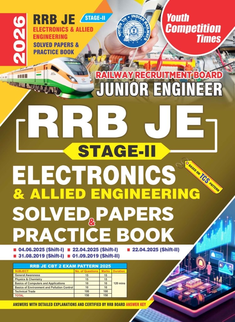 Youth RRB JE 2026 Stage 2 Electronics and Allied Engineering Solved Papers and Practice Book English Medium