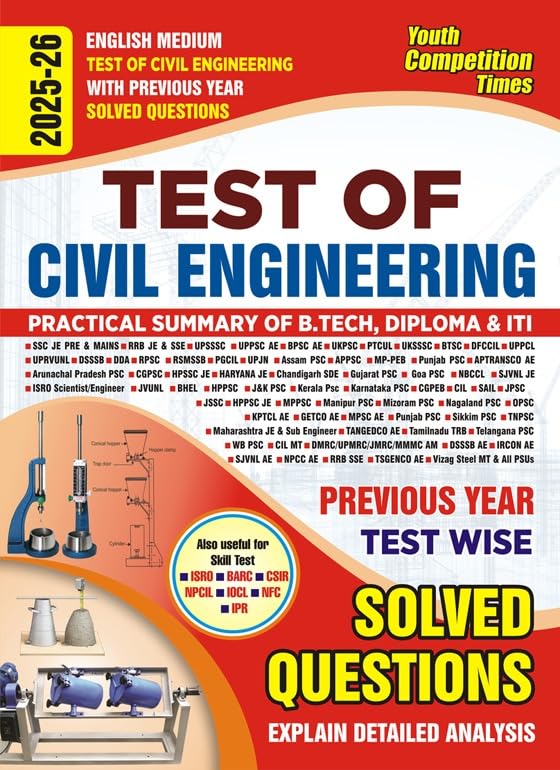 Youth TEST Of Civil Engineering With Previous Year Solved Papers 2025 2026 English Medium