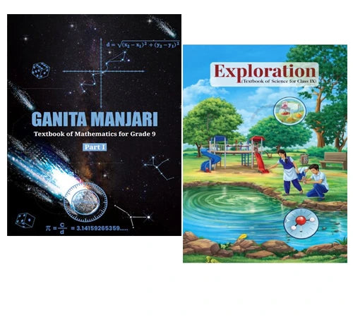 NCERT Combo Sets Of 2 Books Textbook For Class 9 Ganita Manjari Mathemathics And Exploration Science English Medium Latest Edition 2026-27