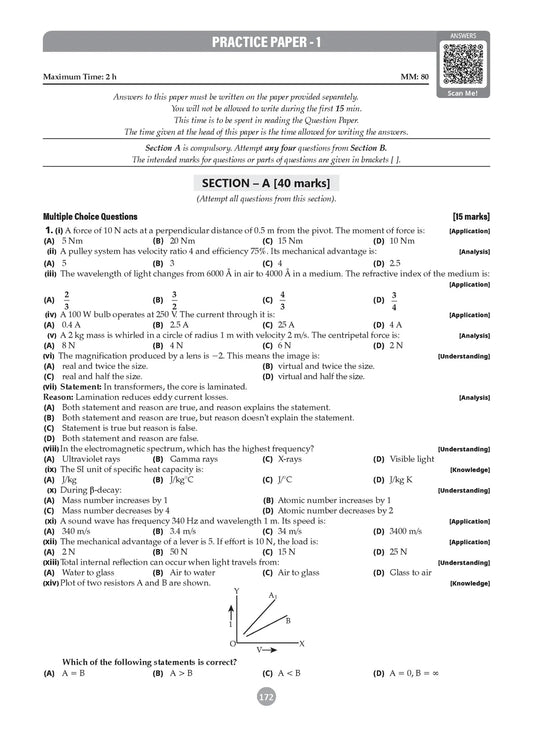 Oswaal Class 10 ICSE Question Bank Physics 2017-2026 For 2027 Exam Chapterwise Topicwise with Competency Based Questions Includes 2026 Paper fully solved Self-Assessment Papers Practice Paoers With Free Khatu Shyam Sticker