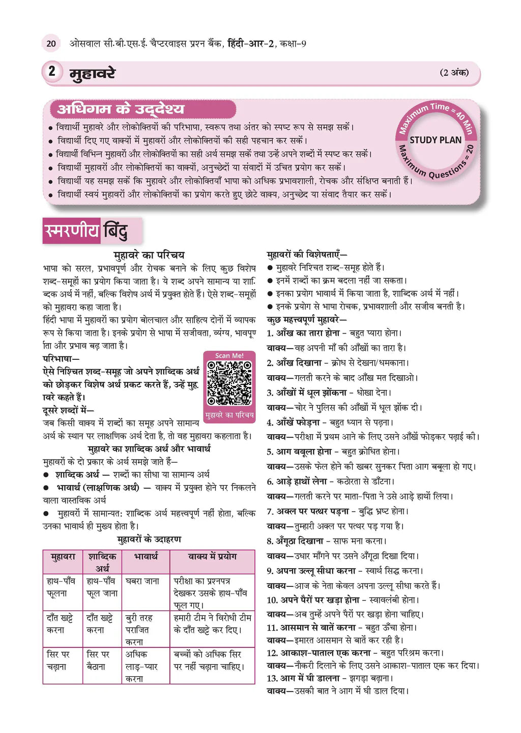 Oswaal CBSE Hindi Question Bank Chapterwise  And Topicwise Class 9 Based on new NCERT Textbook Ganga Includes Summary Competency Based Question Self Assessment  R2 Lavel