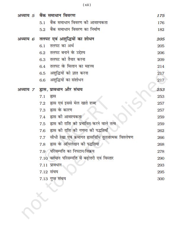 NCERT Lekhashastra Vitriya Lekhankan Class 11 Part 1