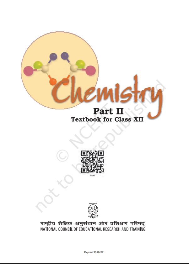 NCERT Chemistry Class 12 Part 2 Textbook For English Medium Grade XII Code-12086