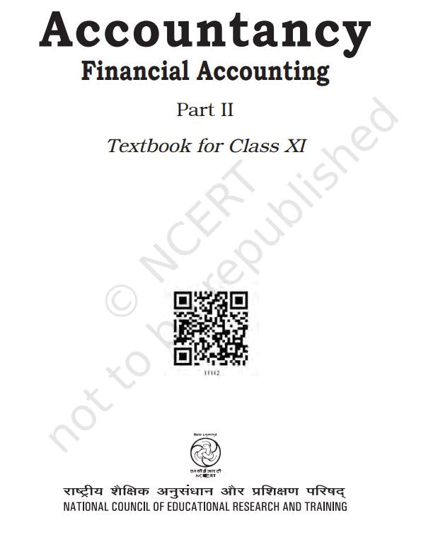 NCERT Financial Accounting Class 11 Part 2 
