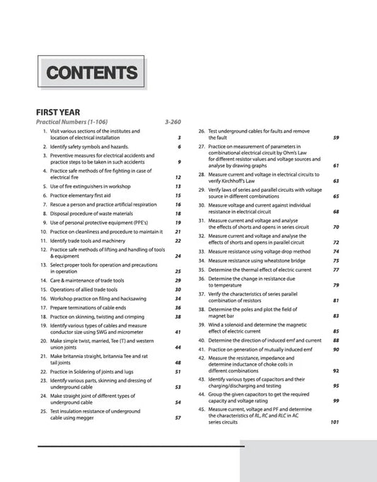Arihant ITI Electrician Practical Year 1 and 2 NSQF Level 4 English Medium Latest Revised Edition