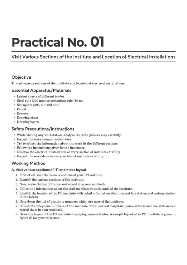 Arihant ITI Electrician Practical Year 1 and 2 NSQF Level 4 English Medium Latest Revised Edition