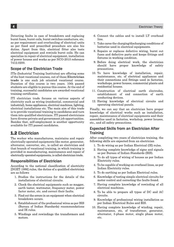 Arihant ITI Electrician Theory Year 1 and 2 NSQF Level 4 English Medium Latest Edition New Syllabus