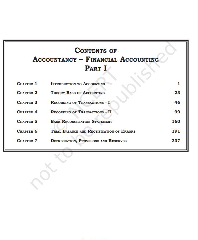 NCERT Financial Accounting Class 11 Part 2 