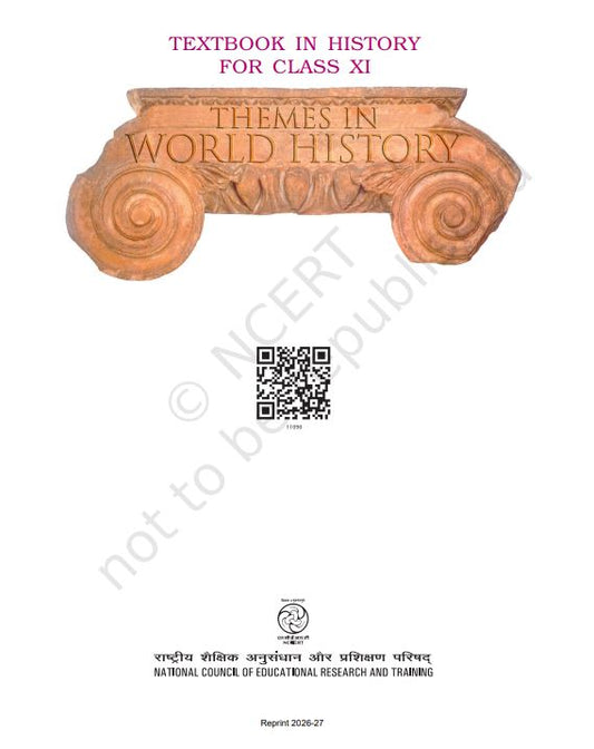 NCERT Themes in World History Class 11 Textbook For English Grade XI Latest Edition Based On CBSE Syllabus