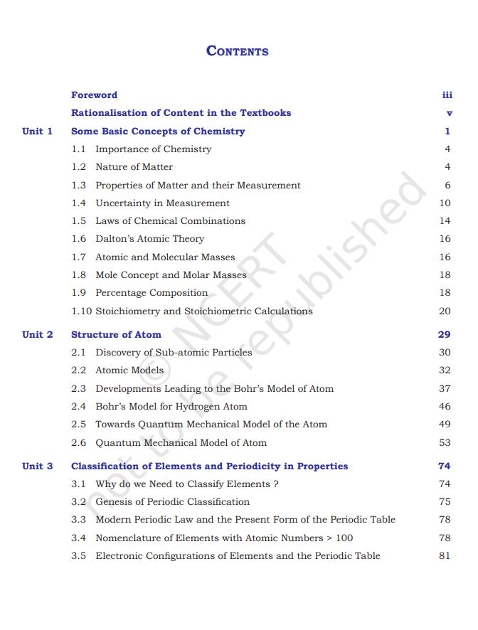 NCERT Chemistry Class 11 Part 1 Textbook