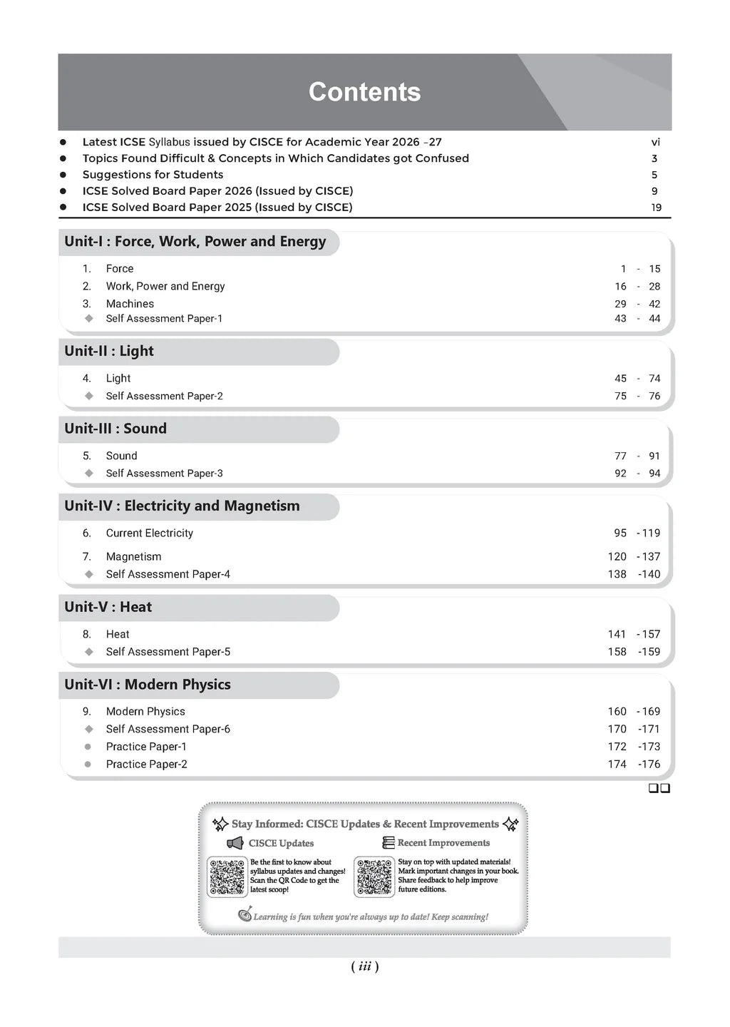Oswaal Class 10 ICSE Question Bank Physics 2017-2026 For 2027 Exam Chapterwise Topicwise with Competency Based Questions Includes 2026 Paper fully solved Self-Assessment Papers Practice Paoers With Free Khatu Shyam Sticker