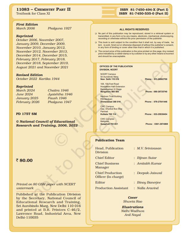 NCERT Chemistry Class 11 Part 2 Textbook