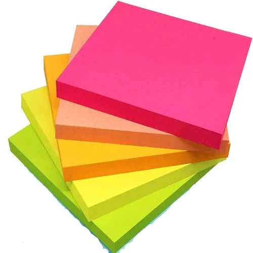 JC Stick Notes Multi Purpose Resuable 3×3 Inch Note Pad Neon Colors Strong Glue for Office School Home