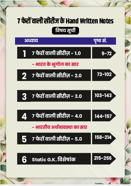 Utkarsh 7 फेरों वाली सीरीज़ Handwritten Notes with Free Rasagulla Book by Kumar Gaurav Sir