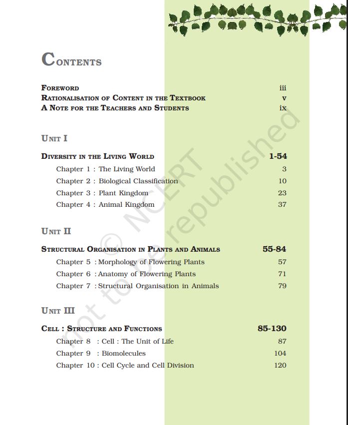 NCERT Biology Class 11 Textbook Of English