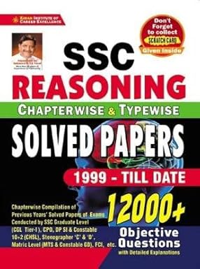 Kiran SSC Reasoning Chapterwise and Typewise Solved Papers 12000+ Objective Questions English Medium 3486