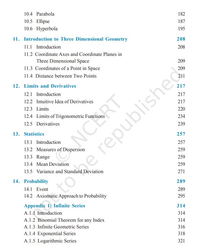 NCERT Mathematics Class 11 Textbook For English Latest Edition 2026-27 Code 11076
