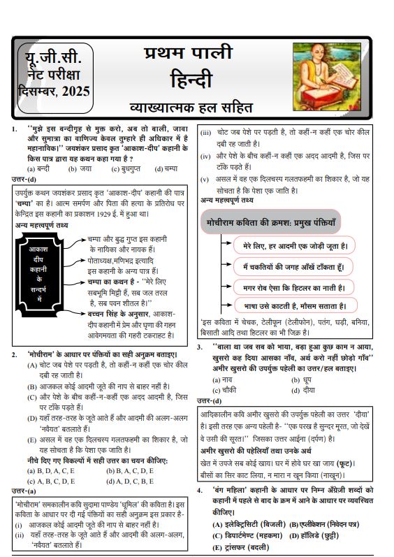 Ghatna Chakra UGC NET JRF Hindi Hal