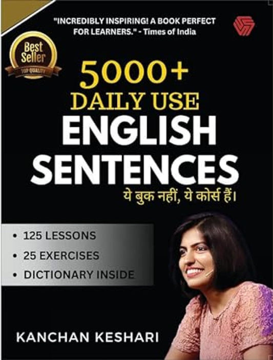 5000 + Daily Use English Sentences By Kanchan Keshari 125 Lessons with 25 Exercises and Dictionary Inside 