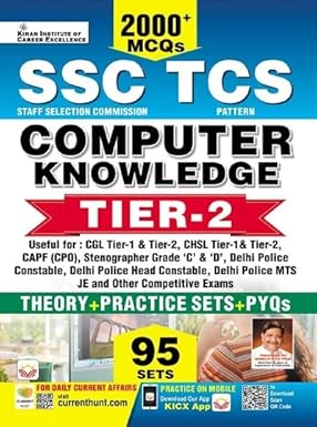 Kiran SSC TCS Computer Knowledge Tier-2 2000+MCQs Theory + Practice Sets + PYQs English Medium 4014