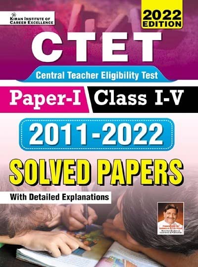 Kiran CTET Paper I Class I to V 2011 to 2022 Solved Papers English Medium 3757