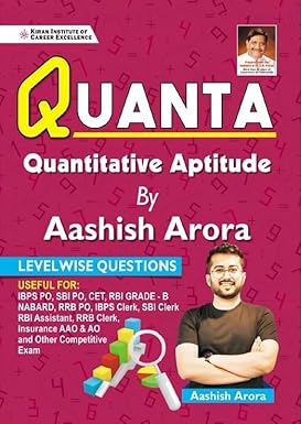Kiran Quanta Quantitative Aptitude by Aashish Arora English Medium 3662