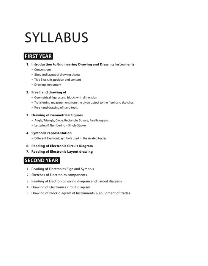 Arihant ITI Electronics Mechanic Year 1 and 2 Engineering Drawing NSQF Level Based Hindi Medium By Anuj Kumar