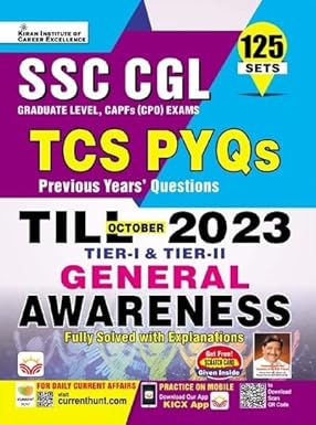Kiran SSC CGL Tier-I & CPO General Awareness Yearwise 125 Sets 2023 4584
