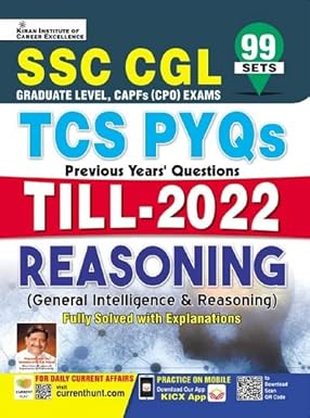 SSC CGL TCS PYQs Till 2022 Reasoning General Intelligence and Reasoning English Medium 3767
