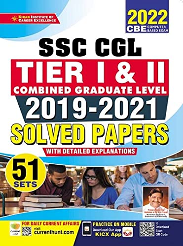 Kiran SSC CGL Tier 1 and Tier 2 2019 to 2021 Solved Papers English Medium 3517