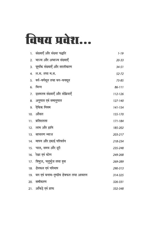 Arihant JNV RMS Sainik School Class 6 Entrance Exam Ganit Mathematics Chapterwise Saral Theory With PYQs