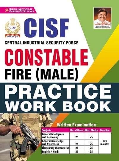 Kiran CISF Constable Fire (Male) Practice Work Book English Medium 3595