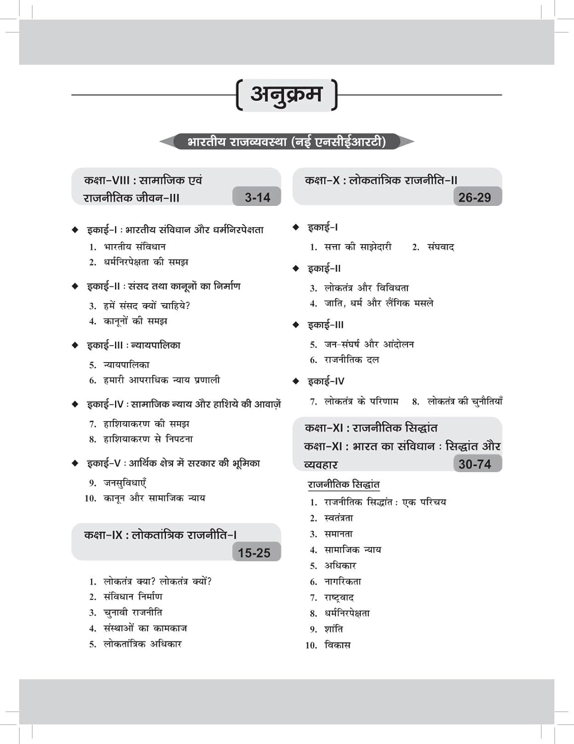 Drishti NCERT MCQs Bharatiya Rajvyavastha Evam Arthvyavastha Class 6 to 12 NCERT Through Questions 5th Edition September 2025