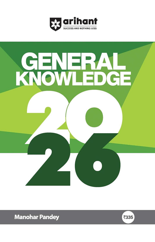Arihant General Knowledge GK 2026 With Free General Knowledge PYQs 2024 Booklet By Manohar Pandey English Medium For All Competitive Exams