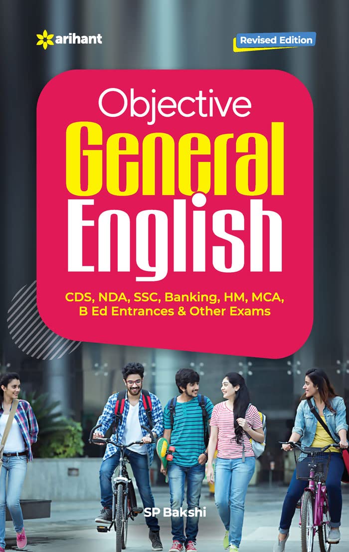 Arihant Objective General English Latest Revised Edition By SP Bakshi for CDS NDA SSC Bank HM MCA BEd Entrances and Other Exams