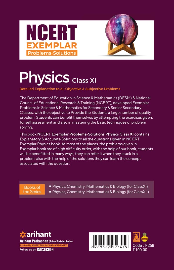Arihant NCERT Physics Class 11 Exemplar Problems Solutions