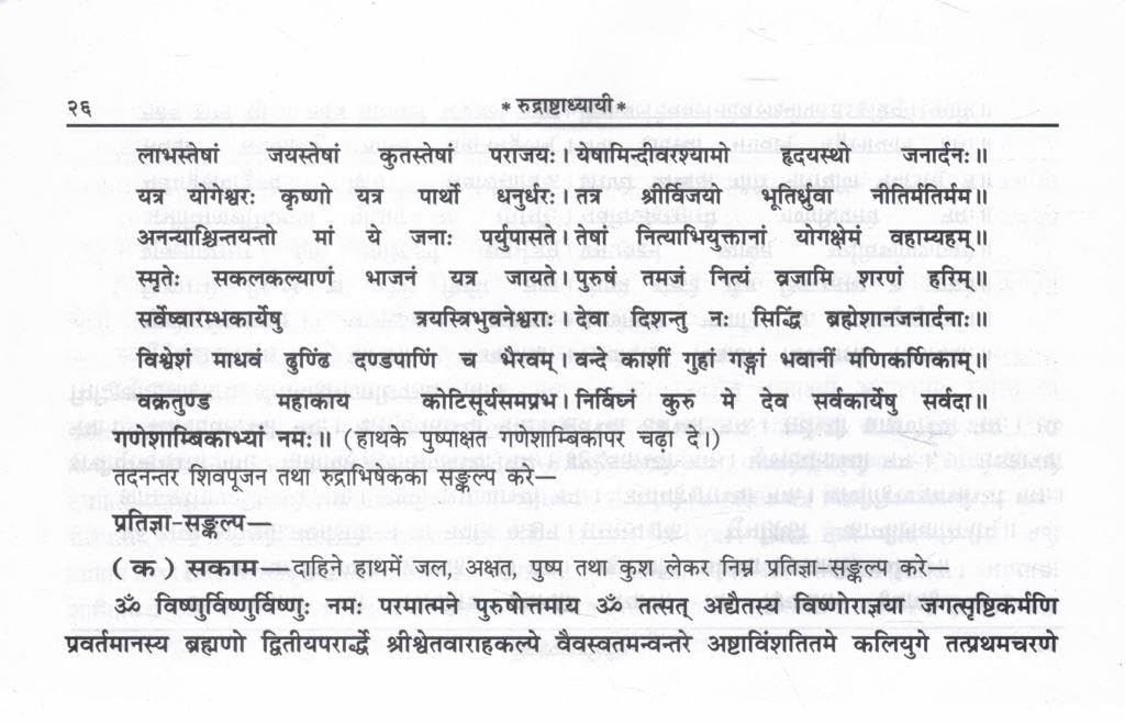 Gitapress Shuklayajurvediya Rudrashtadhyayi Sanuvad Book Code-1627