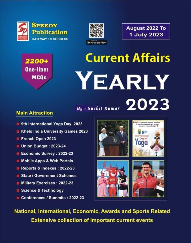 Speedy Current Affairs Yearly July 2023 English Monthly Magazine August 2022 to 1 July 2023